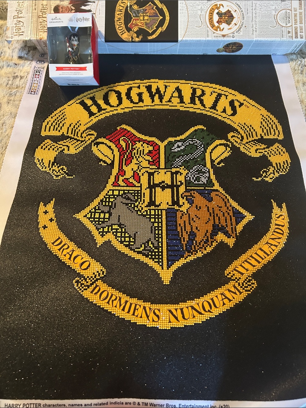 Hallmark Hogwarts Crest Wall Art - Black, Gold, Red, Green, Blue, Brown
